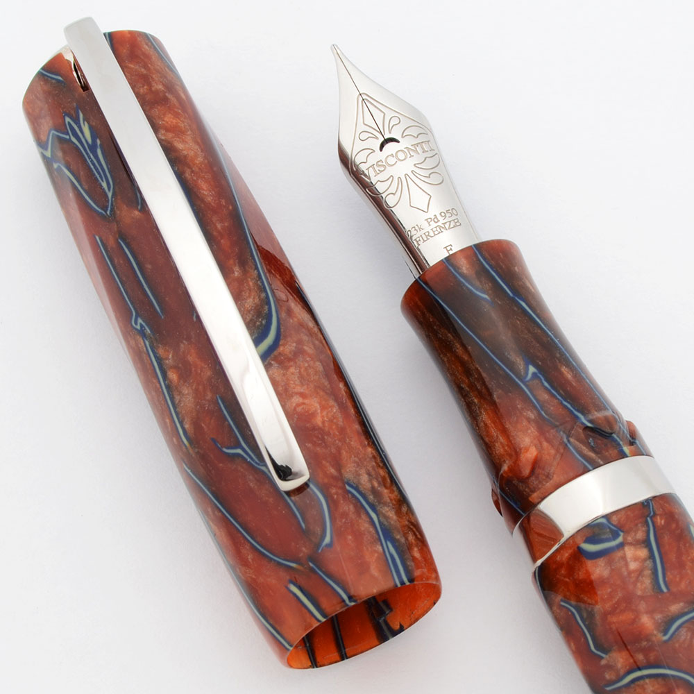 非常に高い品質 Fountain LE Spring Desert Divina Visconti Pen Blue w Brown - 筆記具